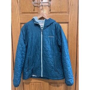 Kids Columbia Copper Crest Canyon Blue Hooded Fleece Lined Coat